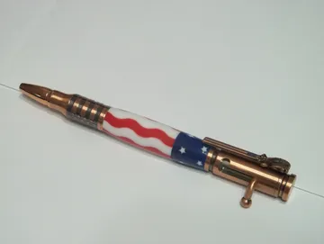 Statue of Liberty bolt-action pen finished in antique copper