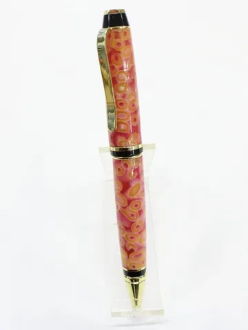 24kt Gold Cigar Pen with Pasta Elbow Barrels handcrafted by Paul's Pens n Things
