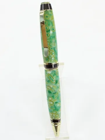 24kt Gold & Gun Metal Cigar Pen with Pasta Elbow Barrels handcrafted by Paul's Pens n Things