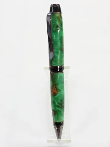 Gun Metal Cigar Pen with Pine Cone Barrels handcrafted by Paul's Pens n Things