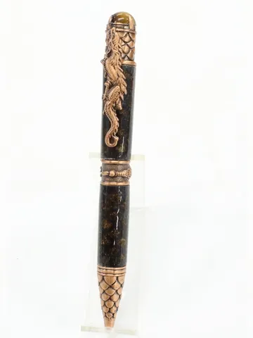 Dragon Twist Pen in Antique Copper handcrafted by Paul's Pens n Things