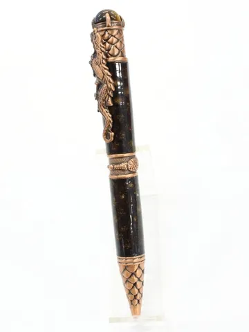 Dragon Twist Pen in Antique Copper handcrafted by Paul's Pens n Things
