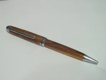 Designer twist pen turned from sheetum with chrome trim