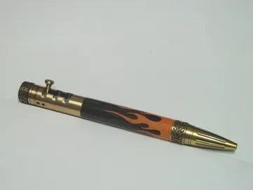 Gearshift Pen in Antique Brass handcrafted by Paul's Pens n Things