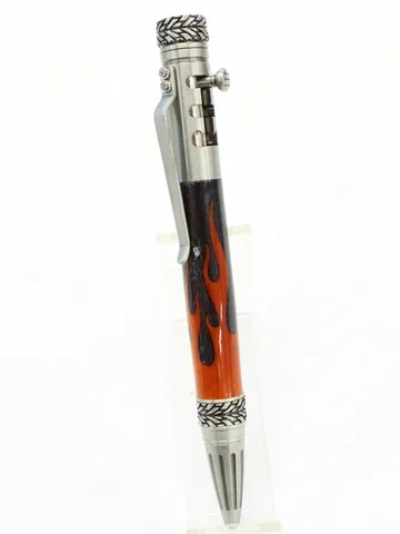 Gearshift Pen in Antique Pewter handcrafted by Paul's Pens n Things