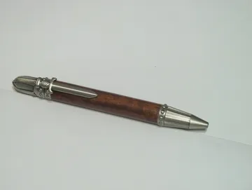 Knights Armor Pen in Antique Pewter with Afzelia handcrafted by Paul's Pens n Things