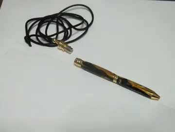 Necklace Pen in Gold handcrafted by Paul's Pens n Things