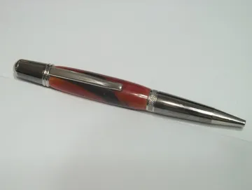 Sierra pen finished in black titanium nitride with a cast resin barrel