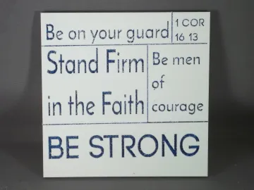 Mosaic Sign — Be On Your Guard carved by Paul's Pens n Things
