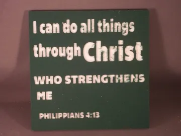 Mosaic Sign — Christ carved by Paul's Pens n Things