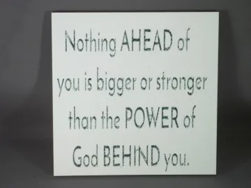 Mosaic Sign — Power of God carved by Paul's Pens n Things