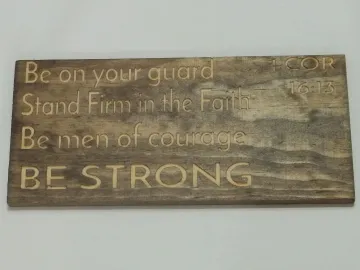 Wood Sign — Be On Your Guard carved by Paul's Pens n Things