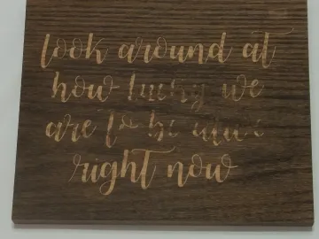 Wood Sign — Lucky carved by Paul's Pens n Things