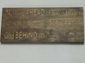 Wood Sign — Power of God carved by Paul's Pens n Things