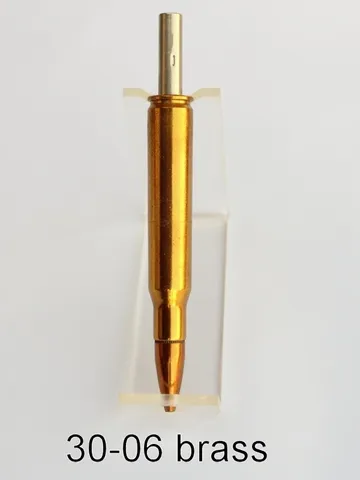 Polished brass .30-06 Springfield cartridge pen assembly
