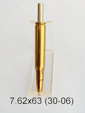 Powder-coated 7.62x63 military cartridge pen assembly with Cross transmission