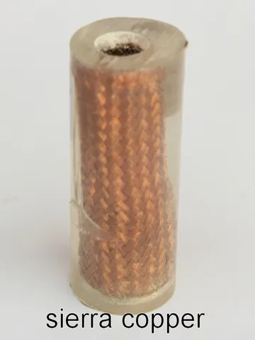 Clear-cast braided copper sleeve on a Sierra pen tube