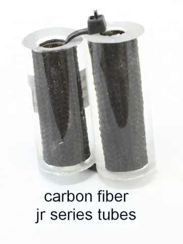 Clear-cast carbon fiber on Jr Series pen tubes